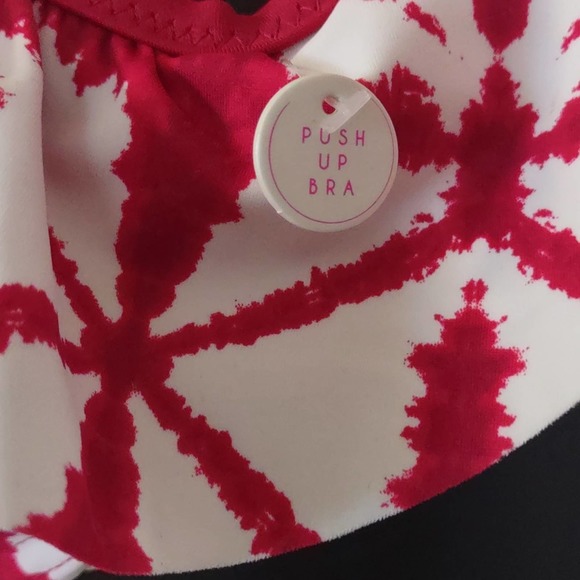 Raisins Dharma Ruffle Off the Shoulder Bandeau Bikini Swim Top Small - Picture 4 of 12